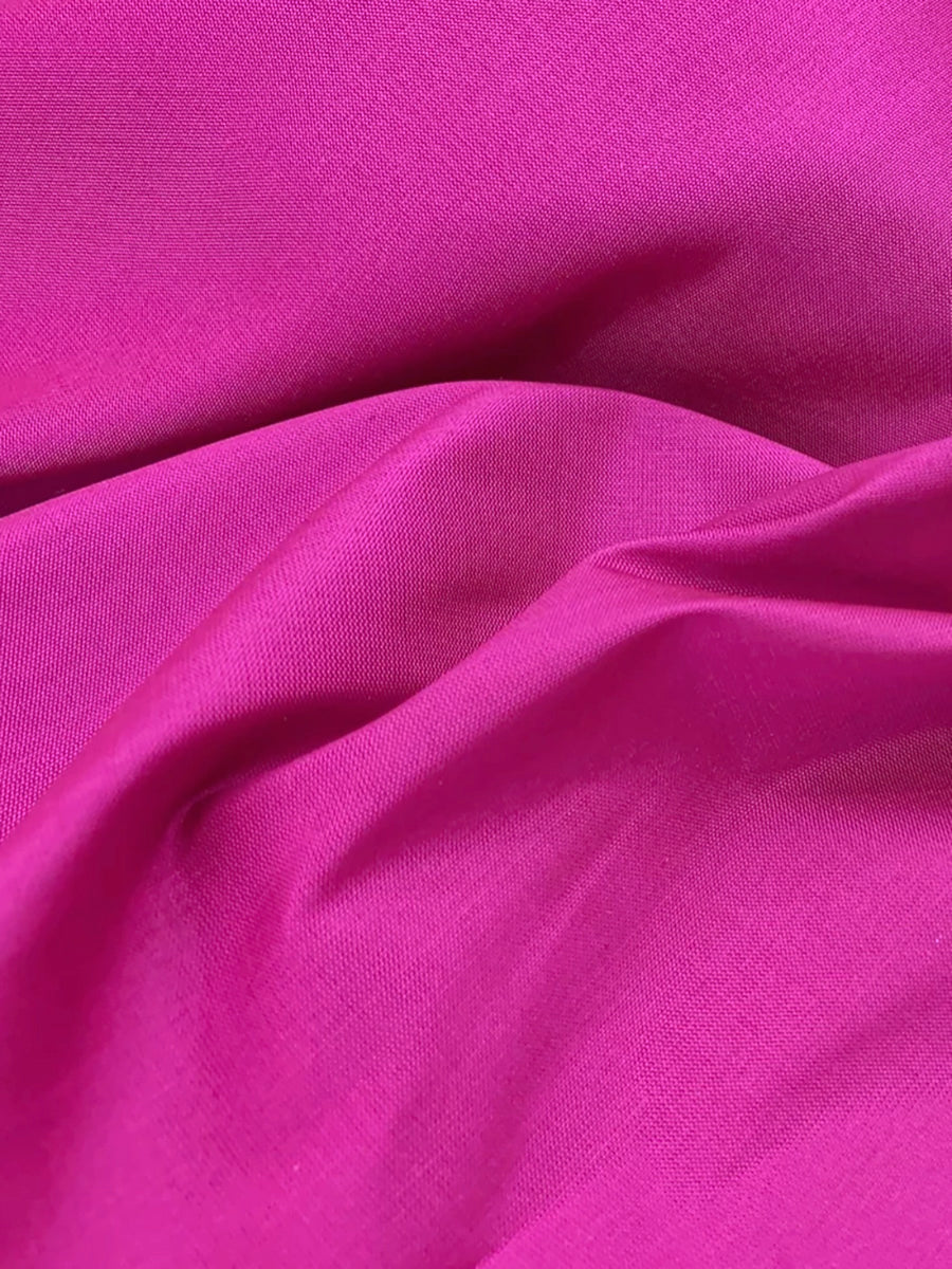Pheme Thai Silk Taffeta Dress - Fuscia