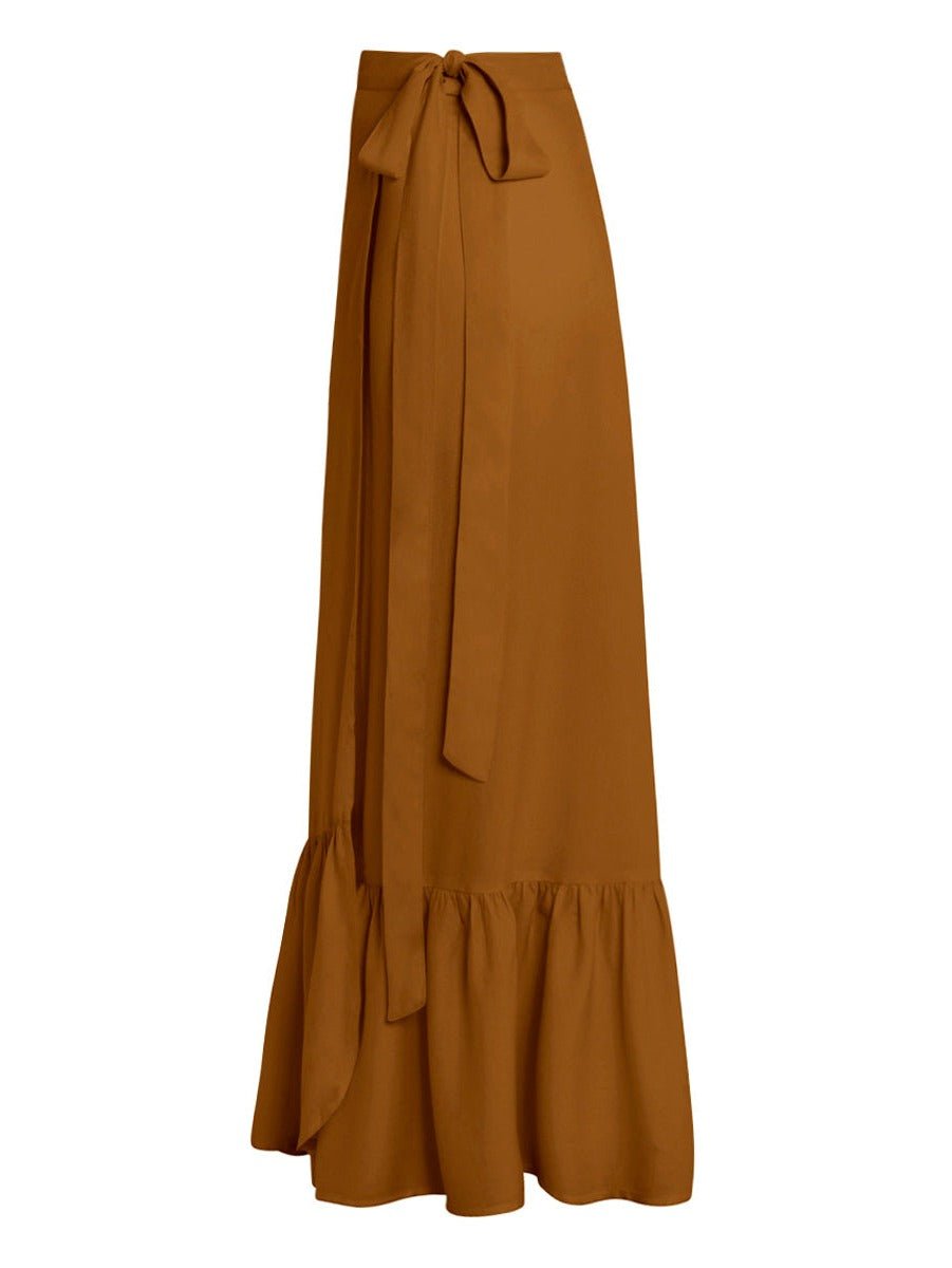 Ruffle wrap maxi skirt on sale