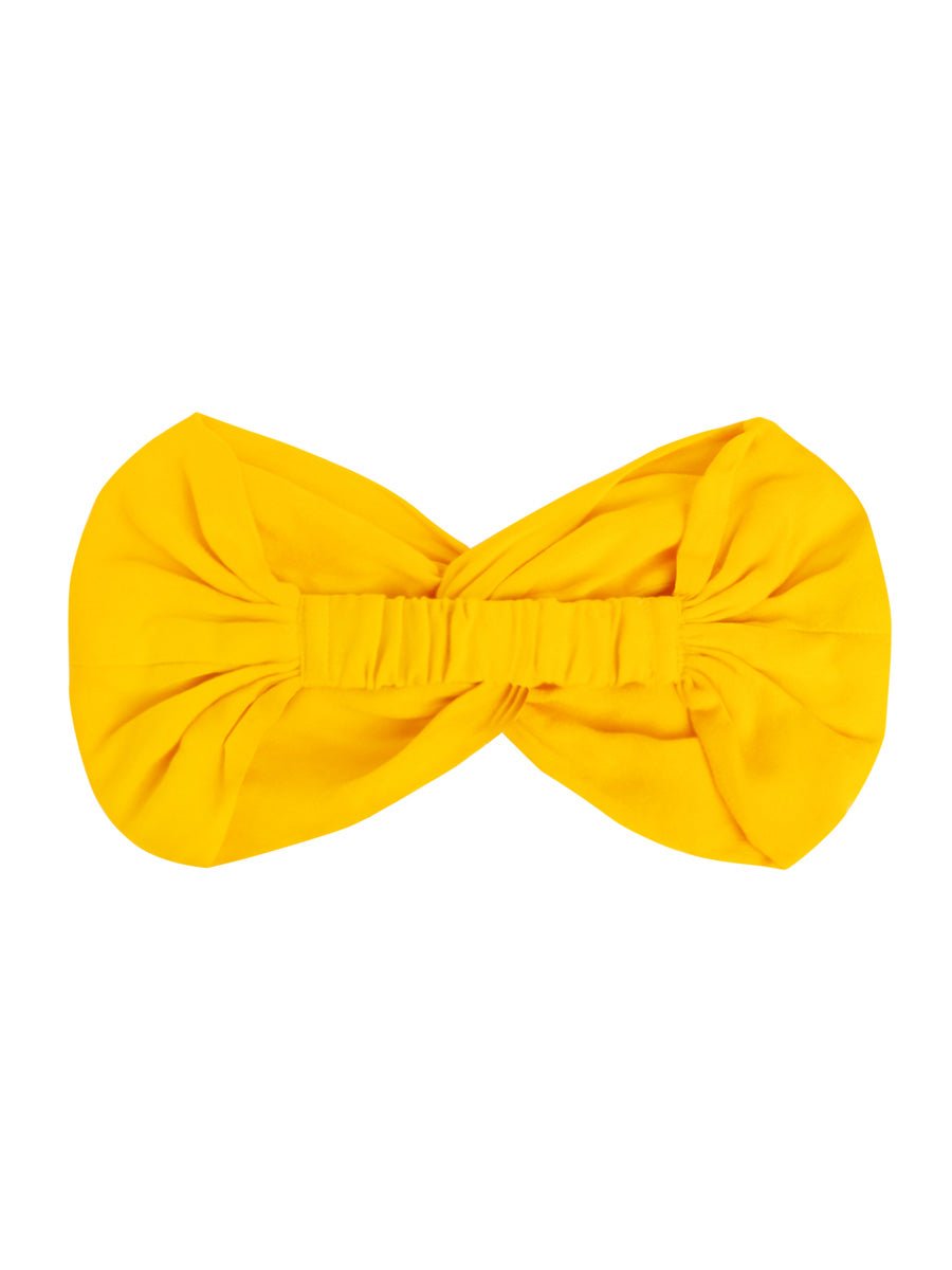 Isa Solid Bamboo Crepe Twist Headband - Sunshine - AMARIS