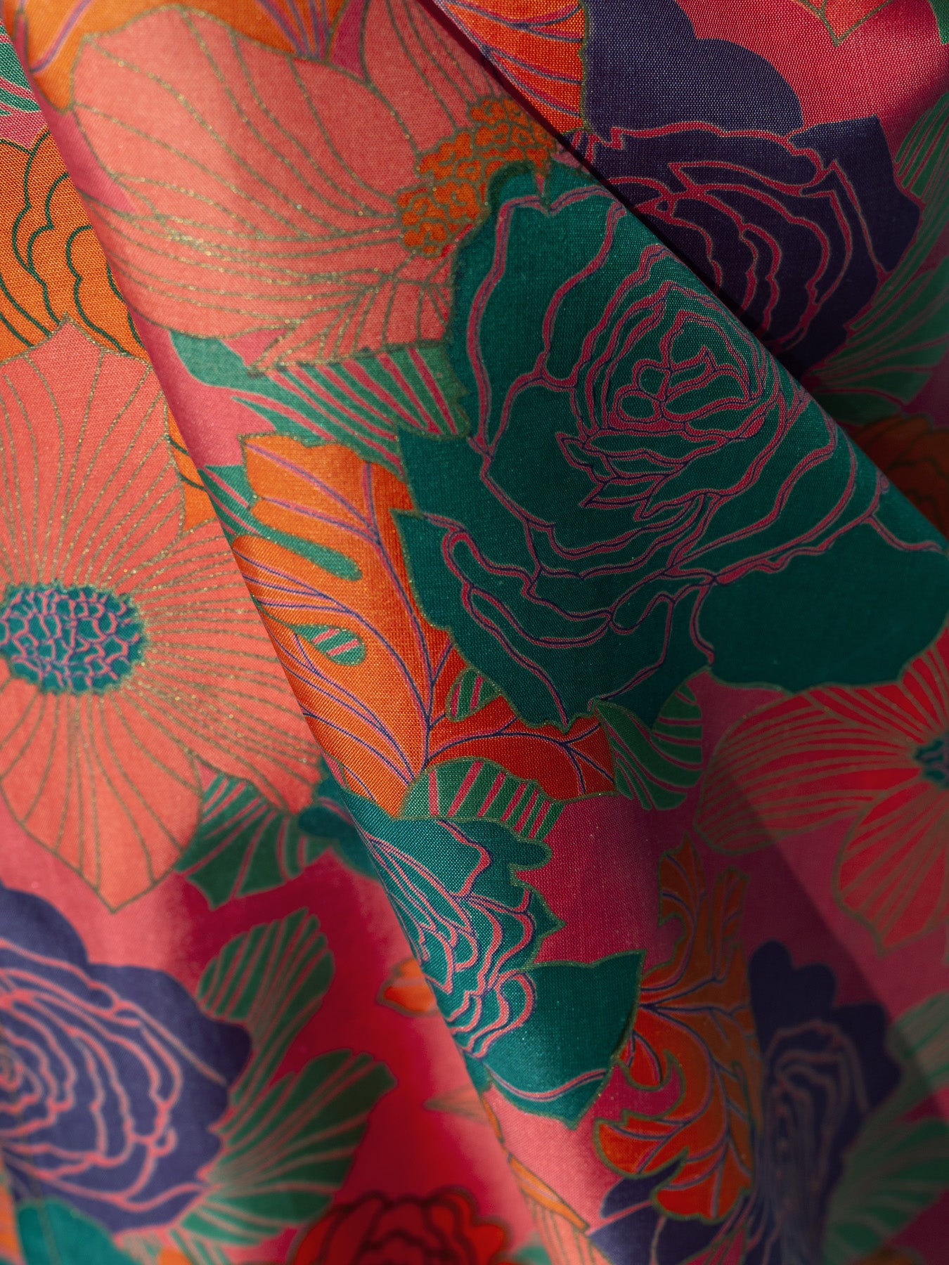 Sibyl Printed Silk Wrap Maxi Skirt -Caribe