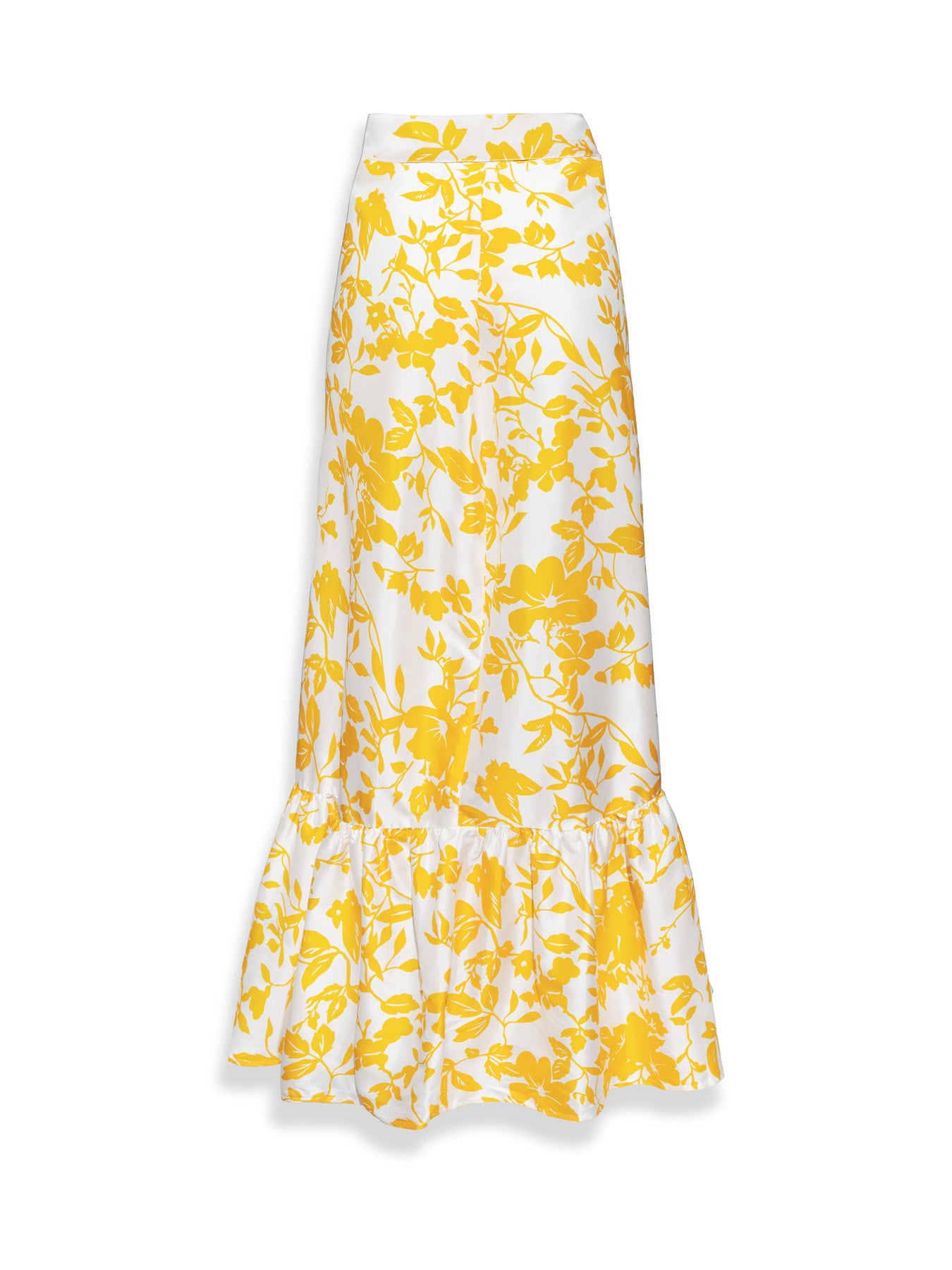 Sibyl Floral Print Silk Wrap Maxi Skirt - Sunny Floral
