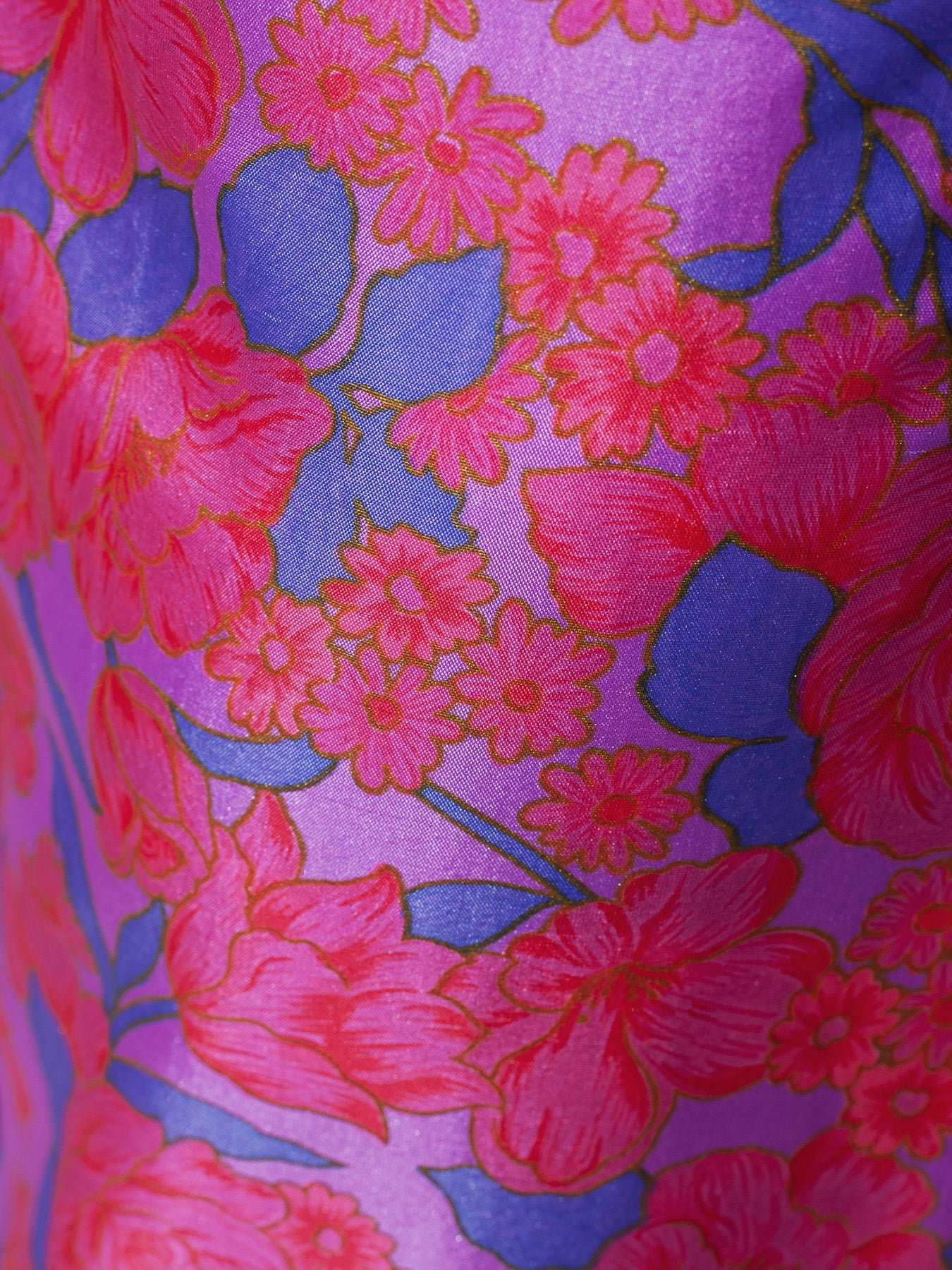 Sibyl Floral Print Silk Wrap Maxi Skirt - Violet Rose