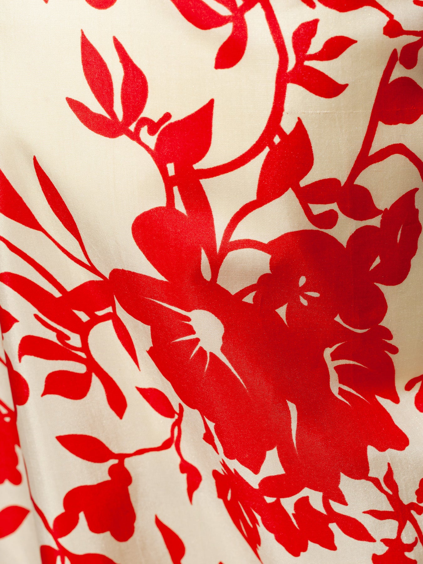 Sibyl Floral Print Silk Wrap Maxi Skirt - Red Floral