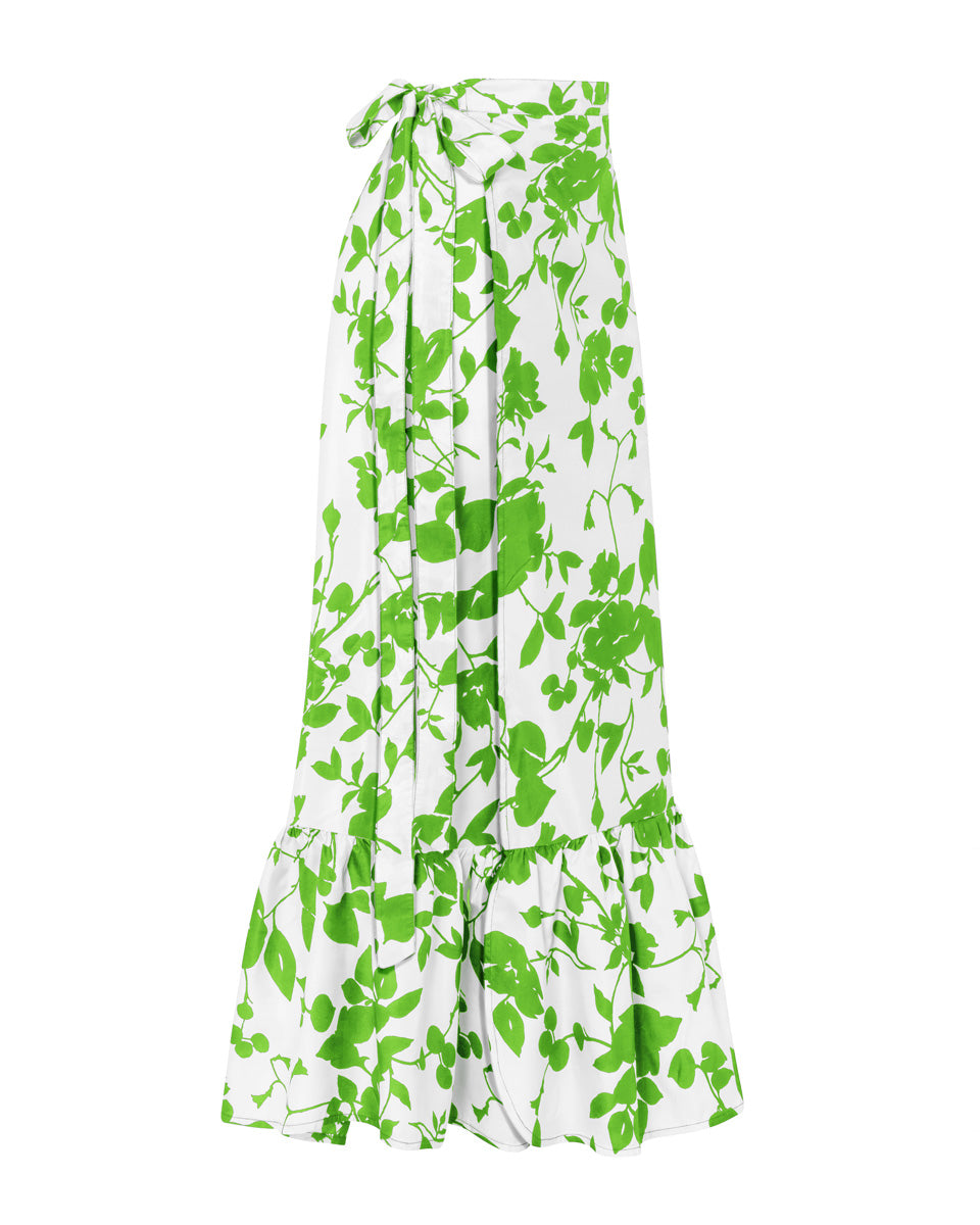 Calypso Silk Floral Print Maxi Skirt - AMARIS