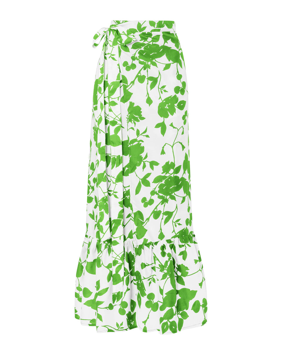 Calypso Silk Floral Print Maxi Skirt - AMARIS