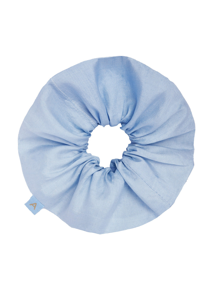 Soleil Solid Silk Scrunchie -Cornflower - AMARIS
