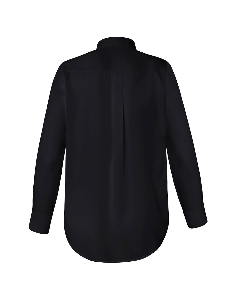 Brizo Twill Button Down Blouse - Black - AMARIS