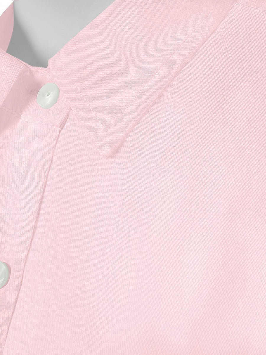 Brizo Twill Button Down Blouse - Soft Pink - AMARIS