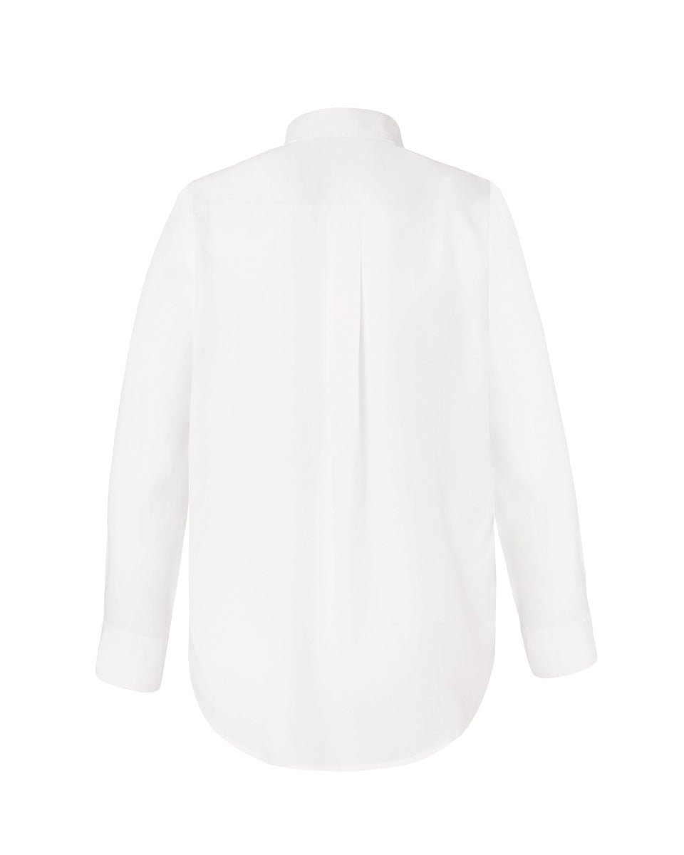 Brizo Twill Button Down Blouse - White - AMARIS