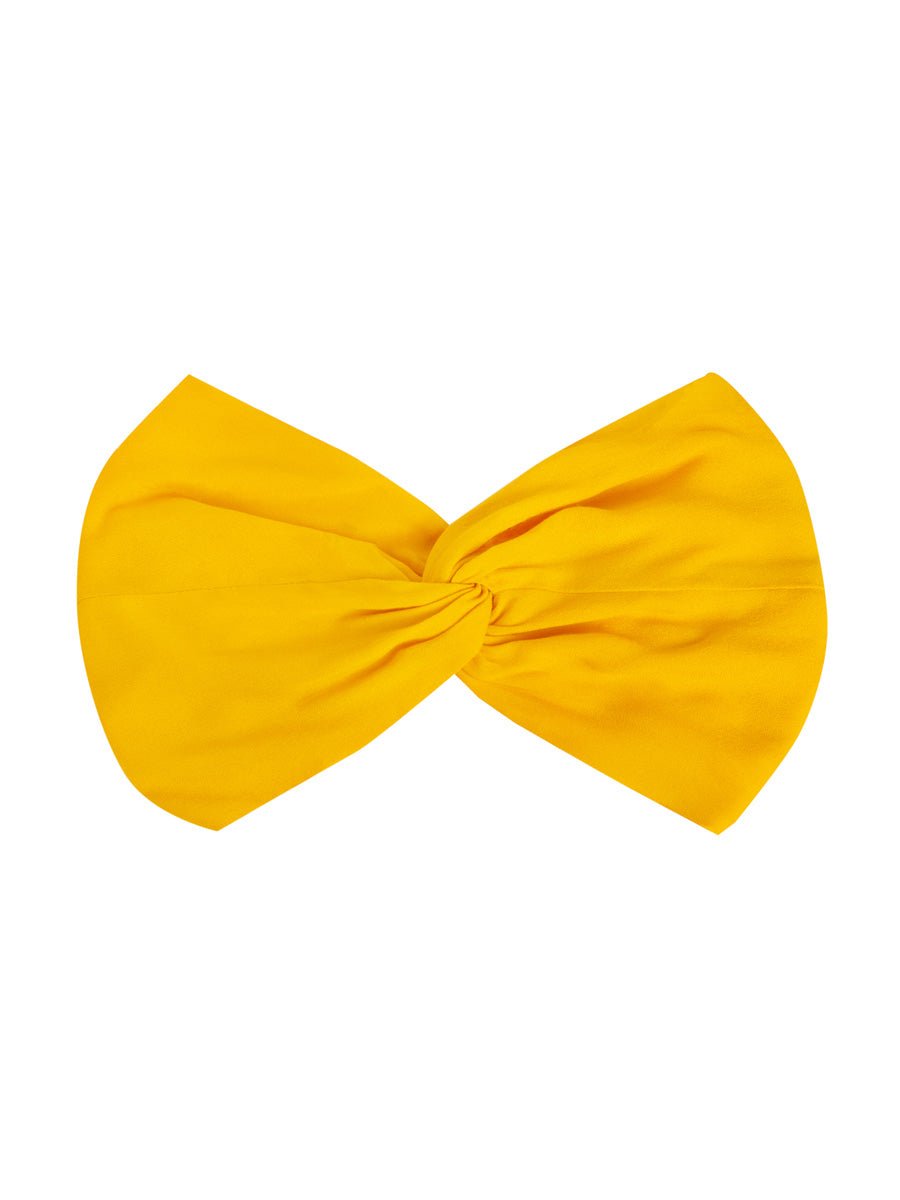Isa Solid Bamboo Crepe Twist Headband - Sunshine - AMARIS