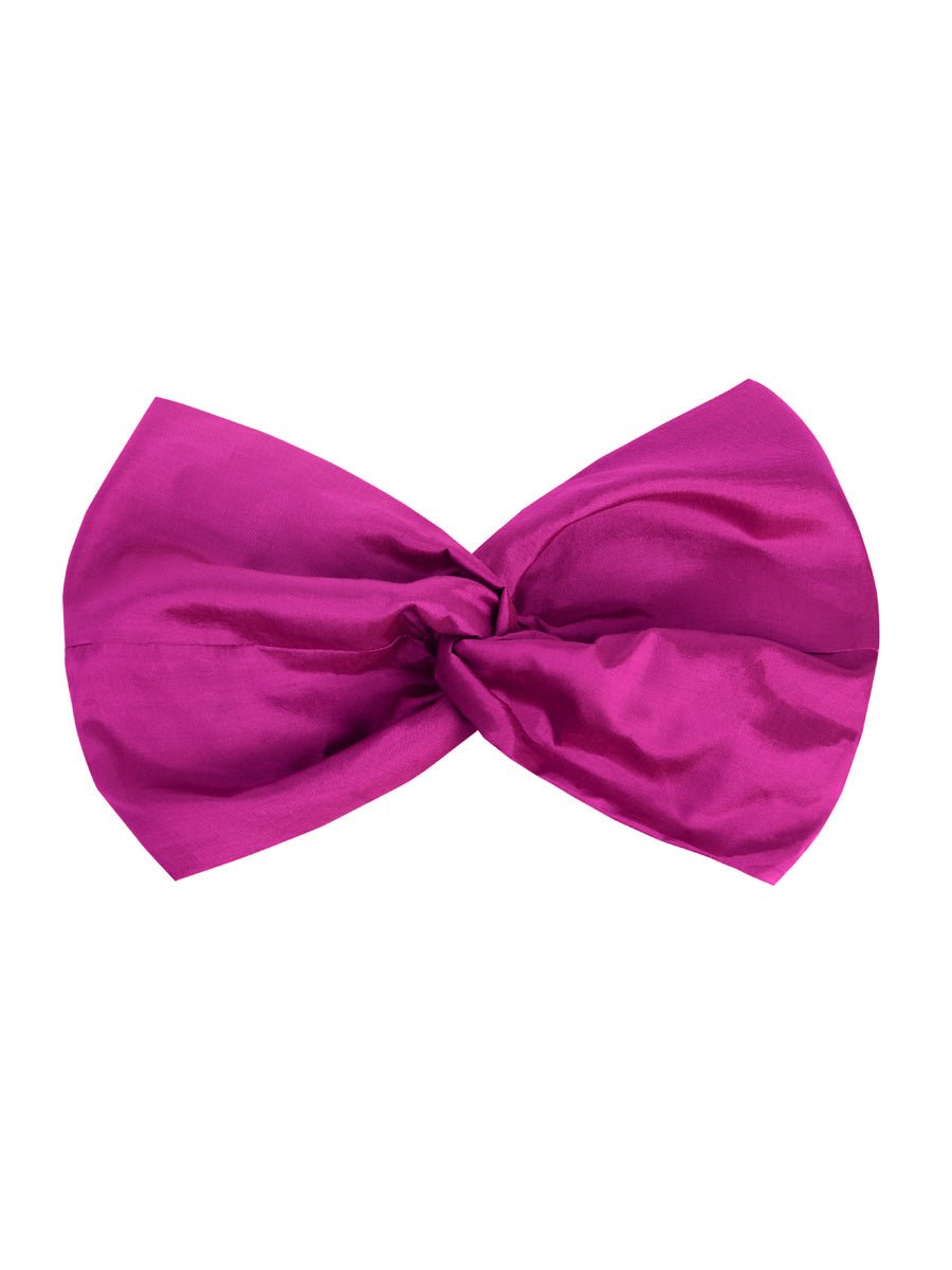 Isa Solid Silk Twist Headband - Fuscia - AMARIS