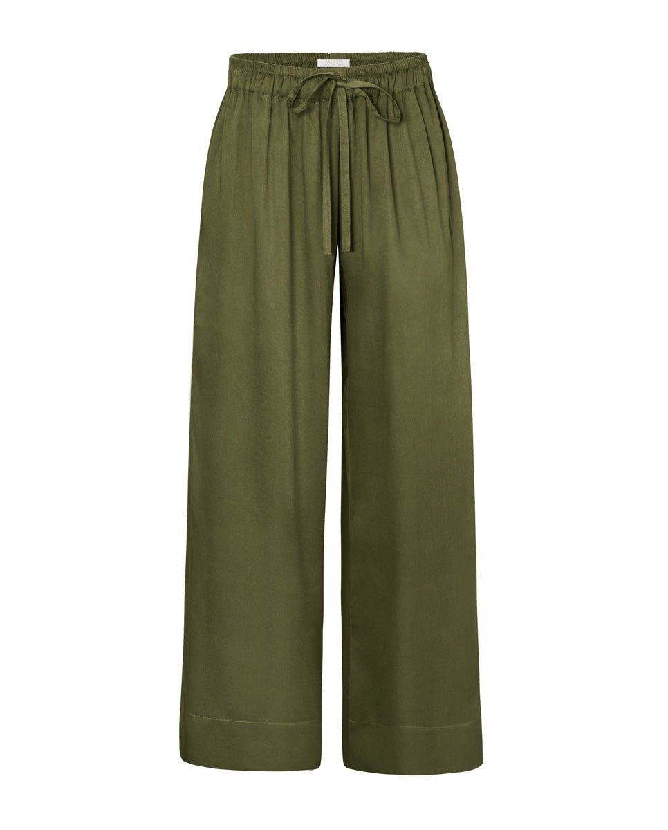 Metis Drawstring Organic Bamboo Satin Lounge Pant - AMARIS