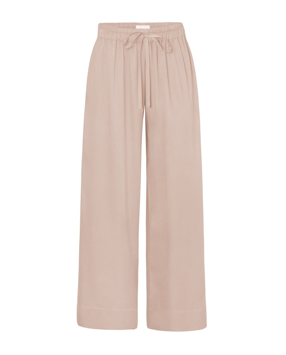 Metis Organic Bamboo Satin Lounge Pant - Blush - AMARIS