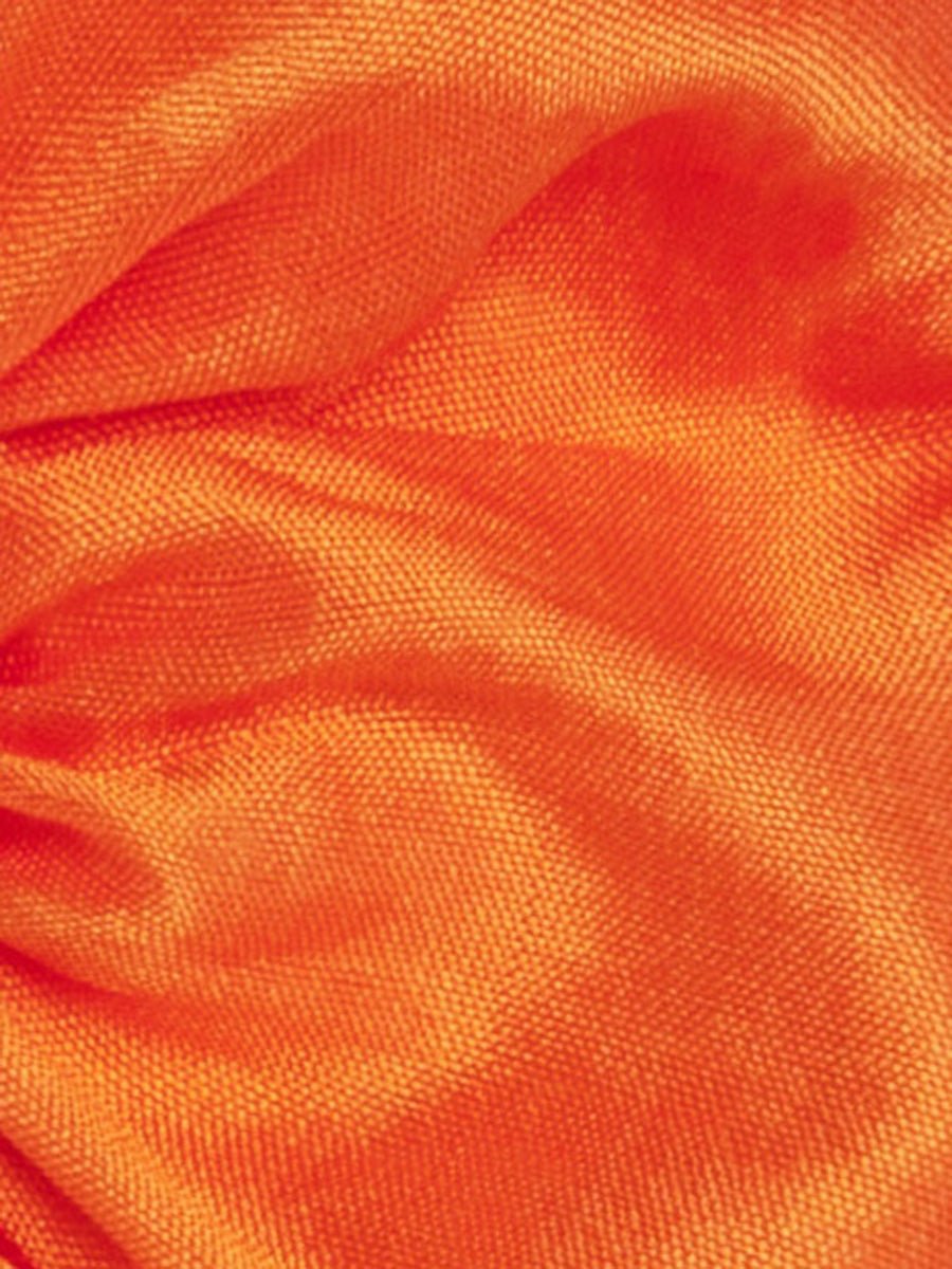 Soleil Solid Silk Scrunchie - Tangerine - AMARIS