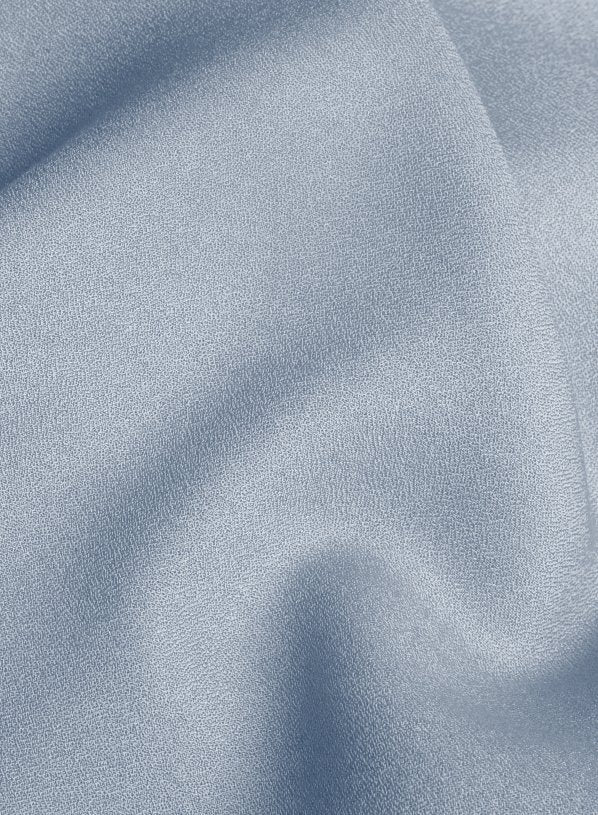 Thalia Bamboo Crepe Ruffle Maxi Dress - Light Blue - AMARIS