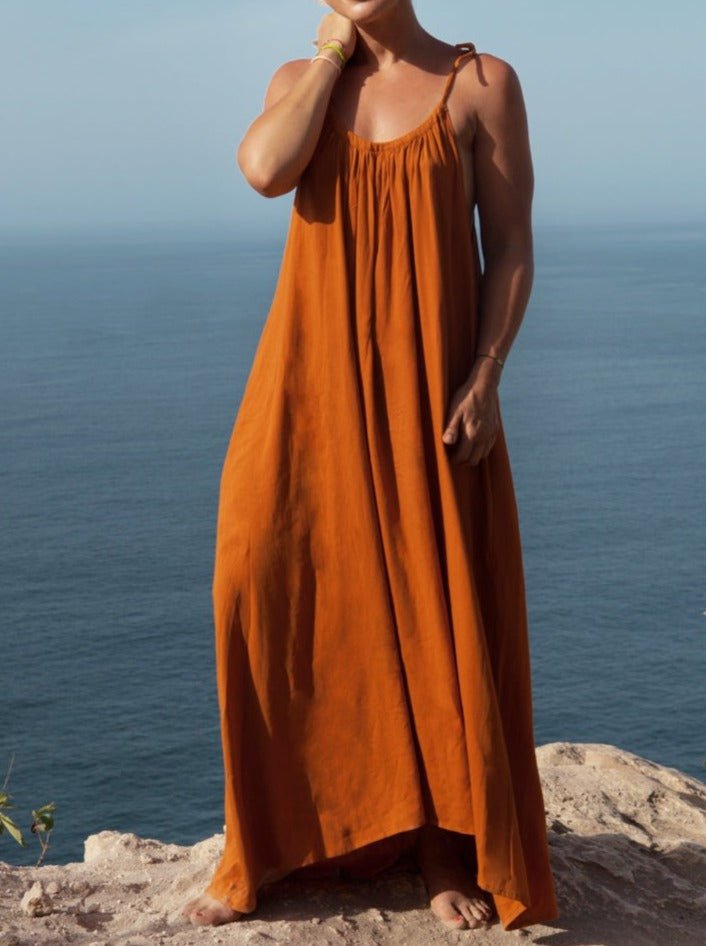 Venus Bamboo Crepe Maxi Dress - Terracotta - AMARIS