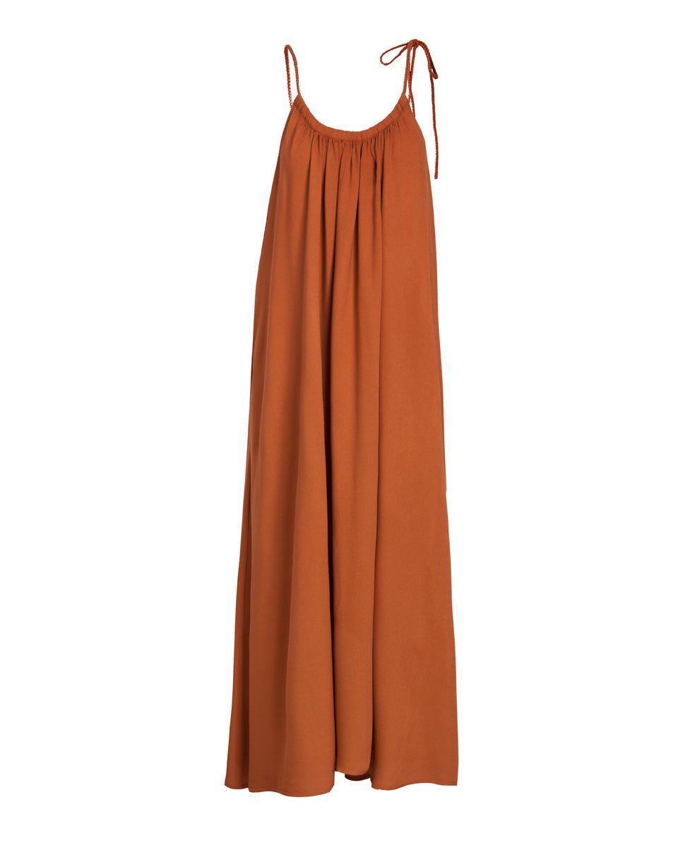 Venus Bamboo Crepe Maxi Dress - Terracotta - AMARIS