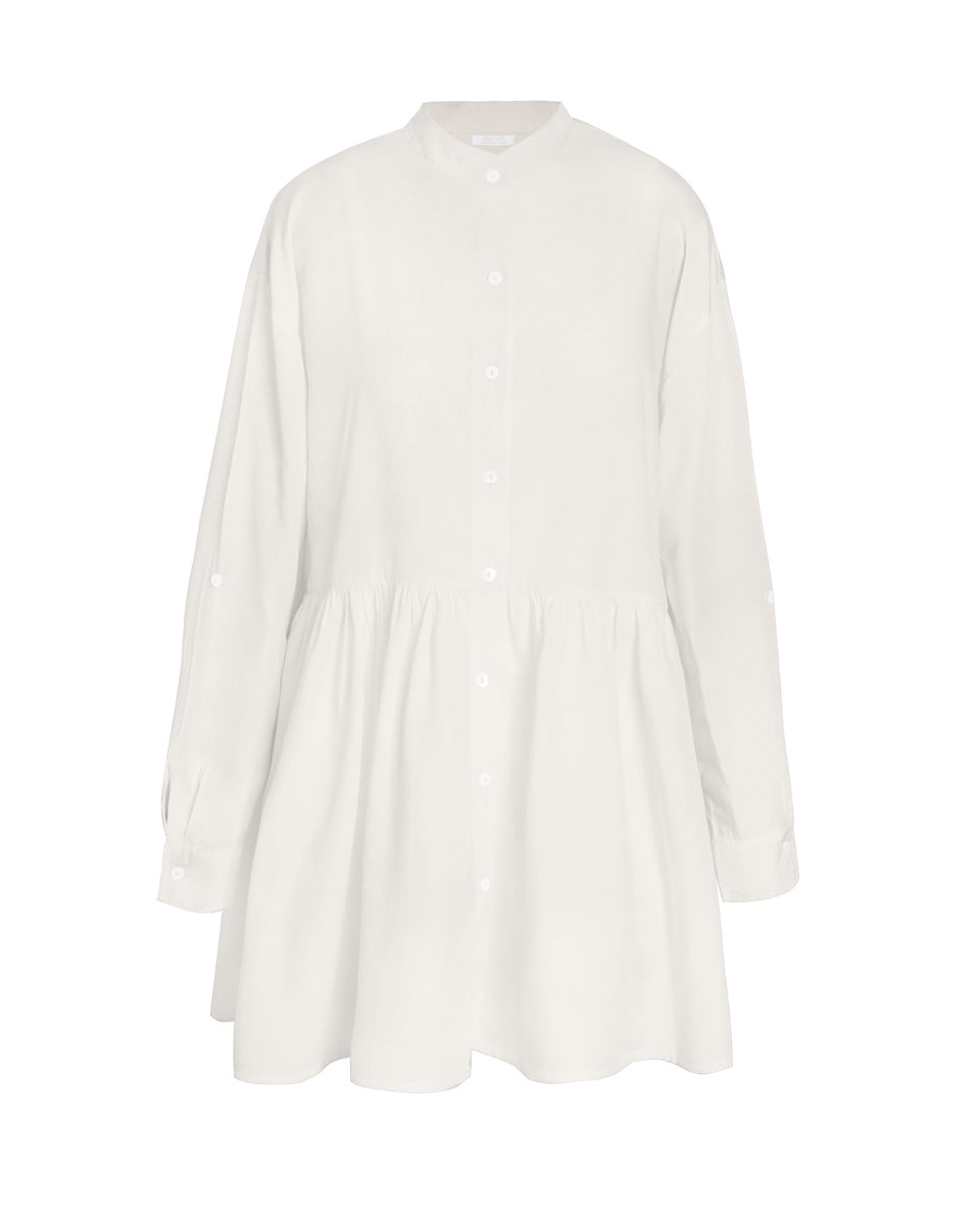 Calliope Bamboo Poplin Shirt Dress - Natural AMARIS