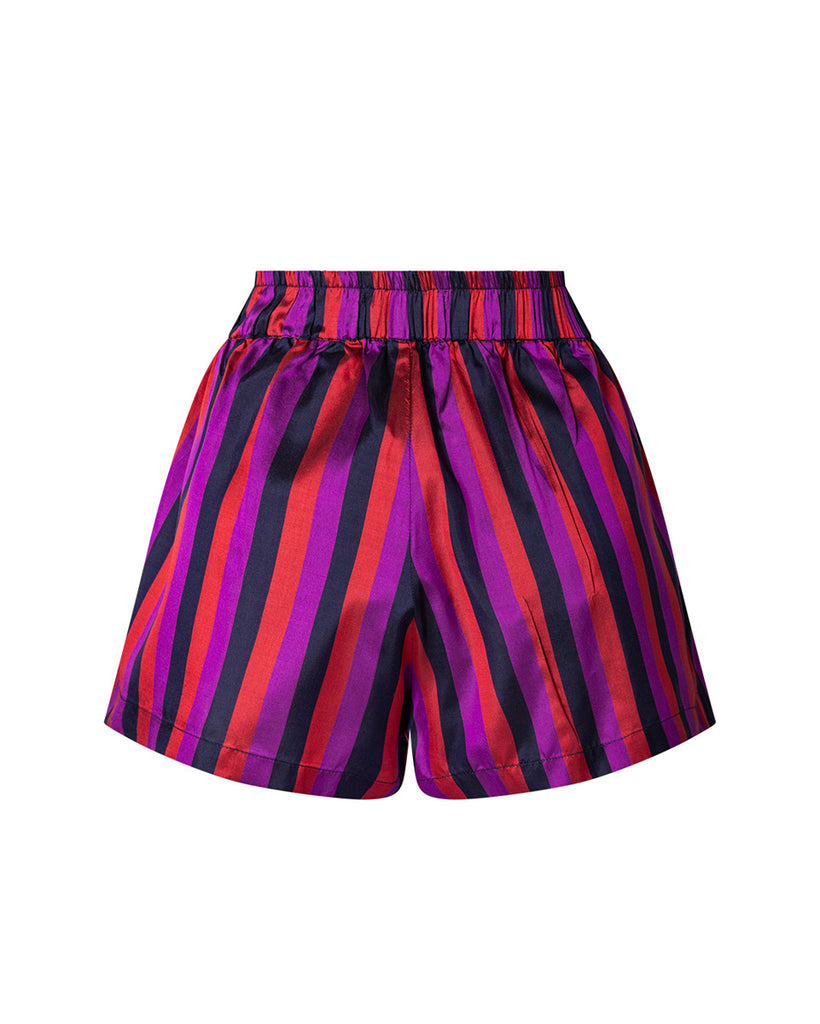Hemera Silk Shorts - Pajama Stripe