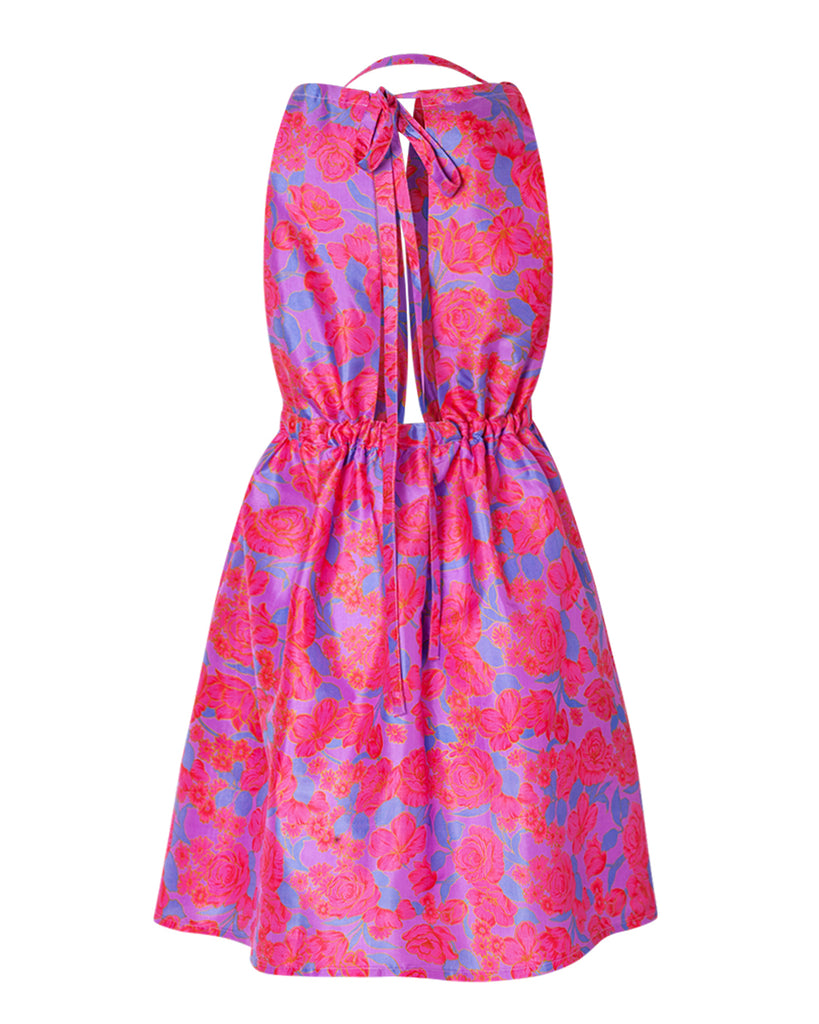Pheme Silk Taffeta Dress - Violet Rose