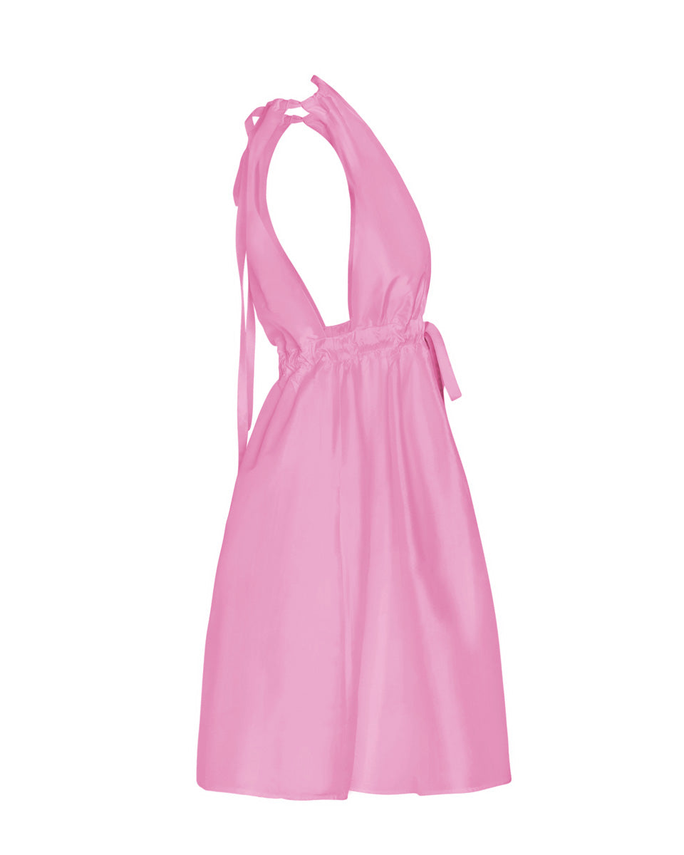 Pheme Adjustable Silk Mini Dress - Pink